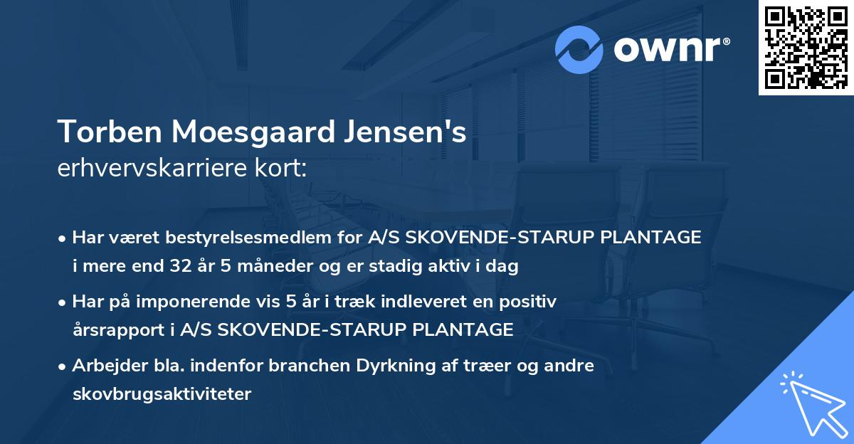 Torben Moesgaard Jensen's erhvervskarriere kort