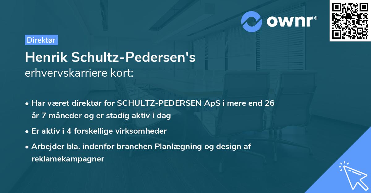 Henrik Schultz-Pedersen's erhvervskarriere kort