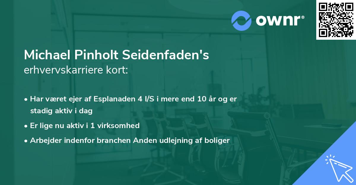 Michael Pinholt Seidenfaden's erhvervskarriere kort