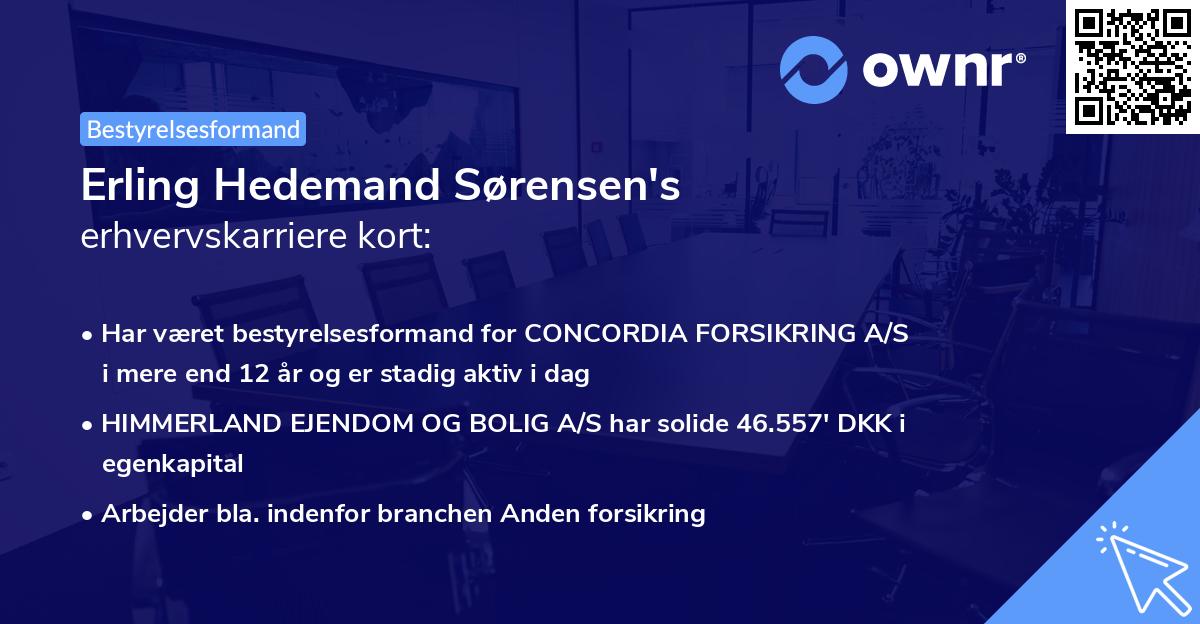 Erling Hedemand Sørensen's erhvervskarriere kort