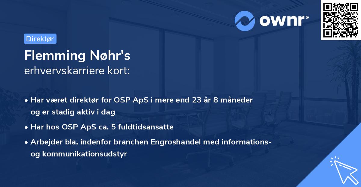 Flemming Nøhr's erhvervskarriere kort
