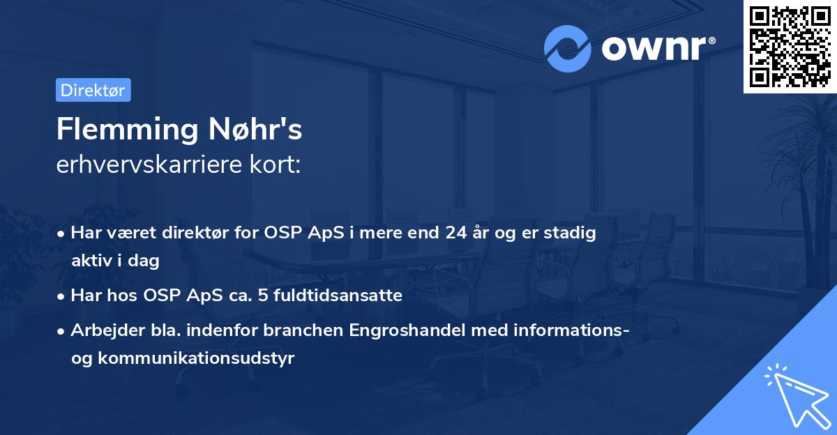 Flemming Nøhr's erhvervskarriere kort