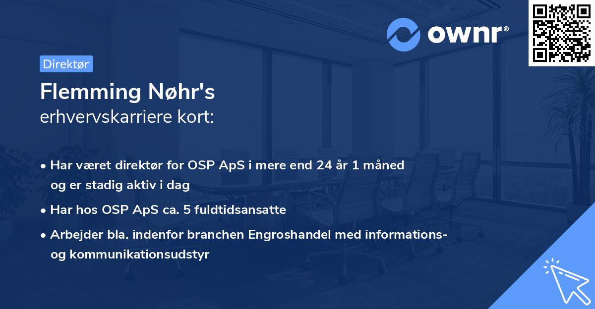 Flemming Nøhr's erhvervskarriere kort