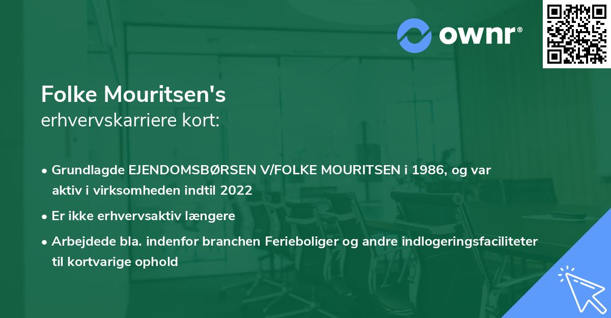 Folke Mouritsen's erhvervskarriere kort