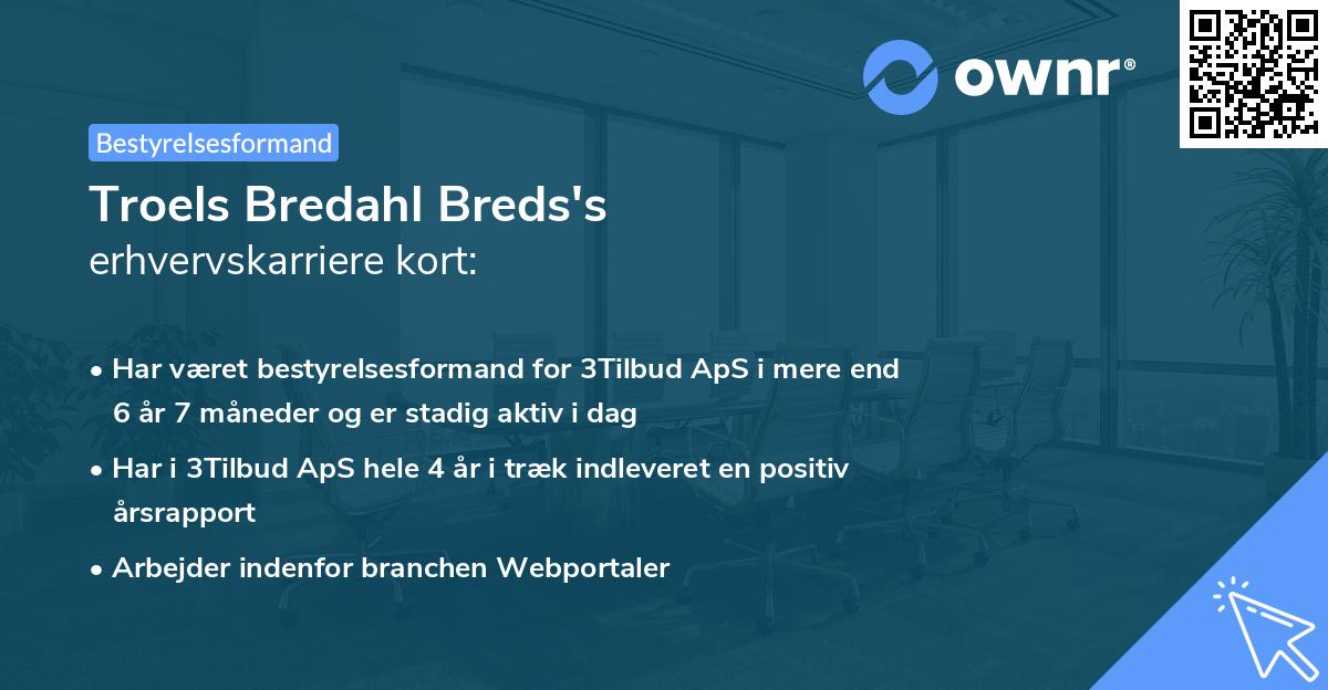 Troels Bredahl Breds's erhvervskarriere kort