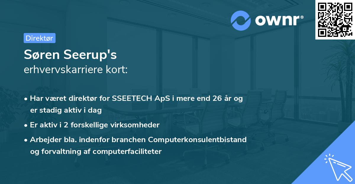 Søren Seerup's erhvervskarriere kort