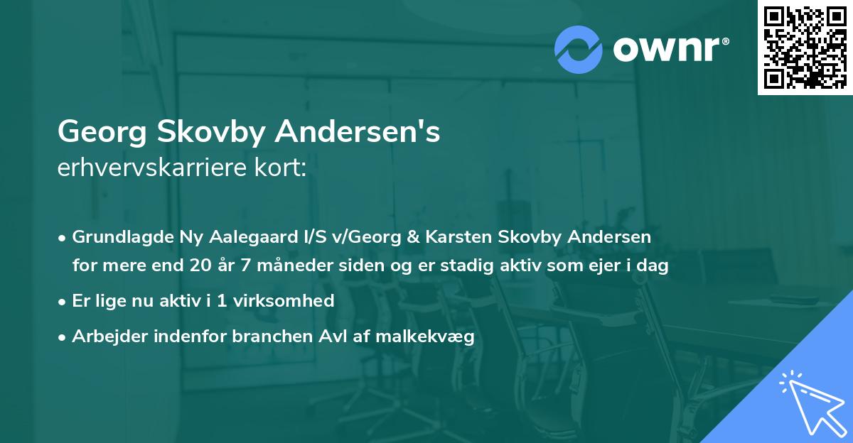 Georg Skovby Andersen's erhvervskarriere kort