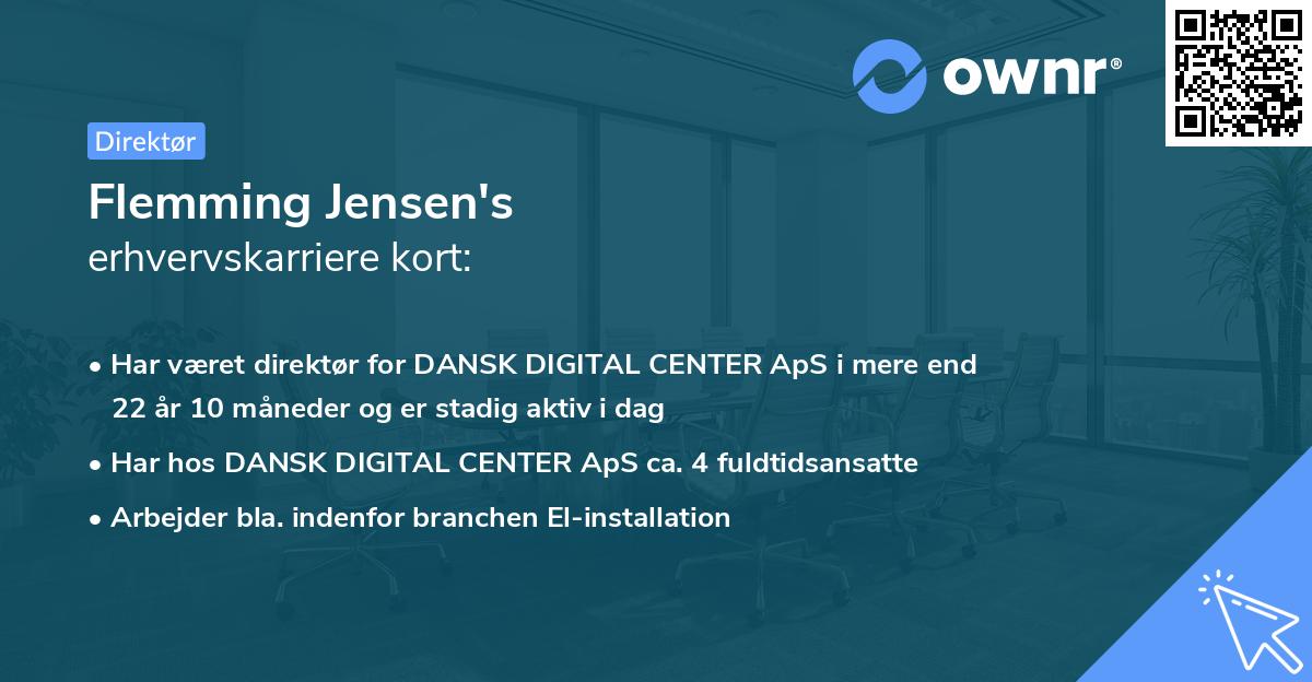 Flemming Jensen's erhvervskarriere kort