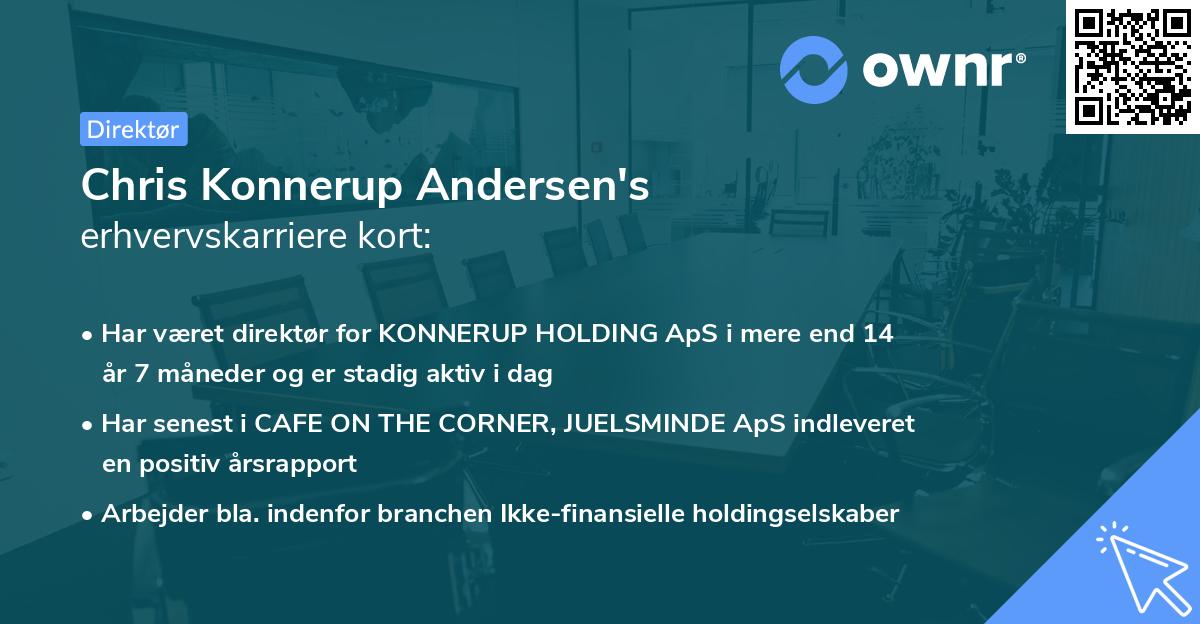 Chris Konnerup Andersen's erhvervskarriere kort
