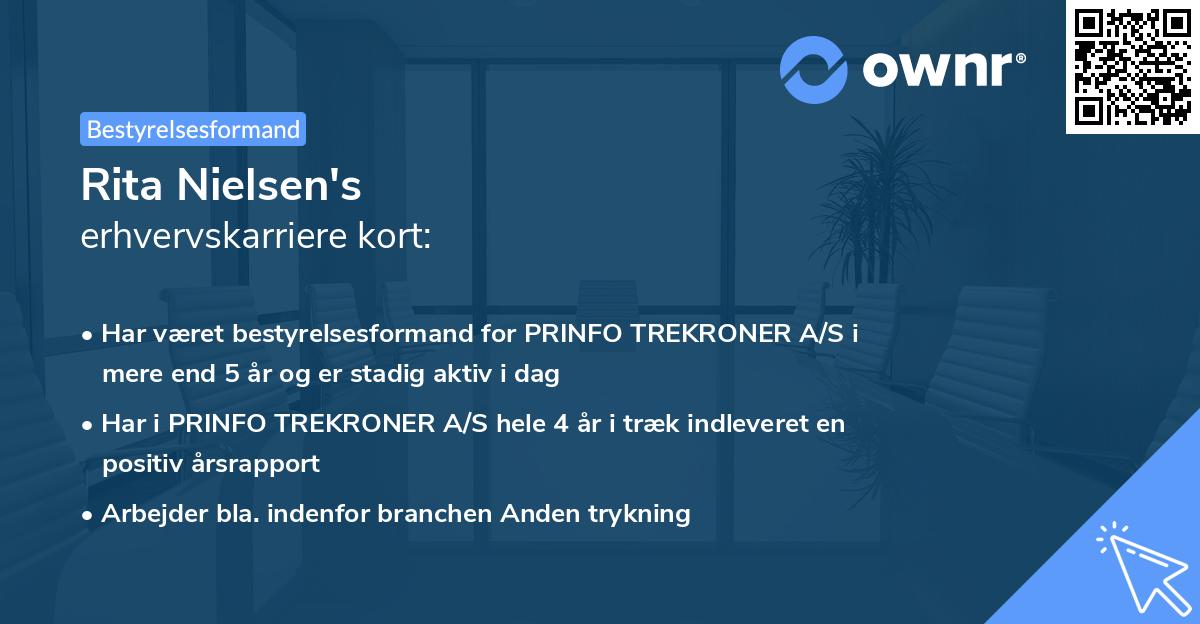 Rita Nielsen's erhvervskarriere kort
