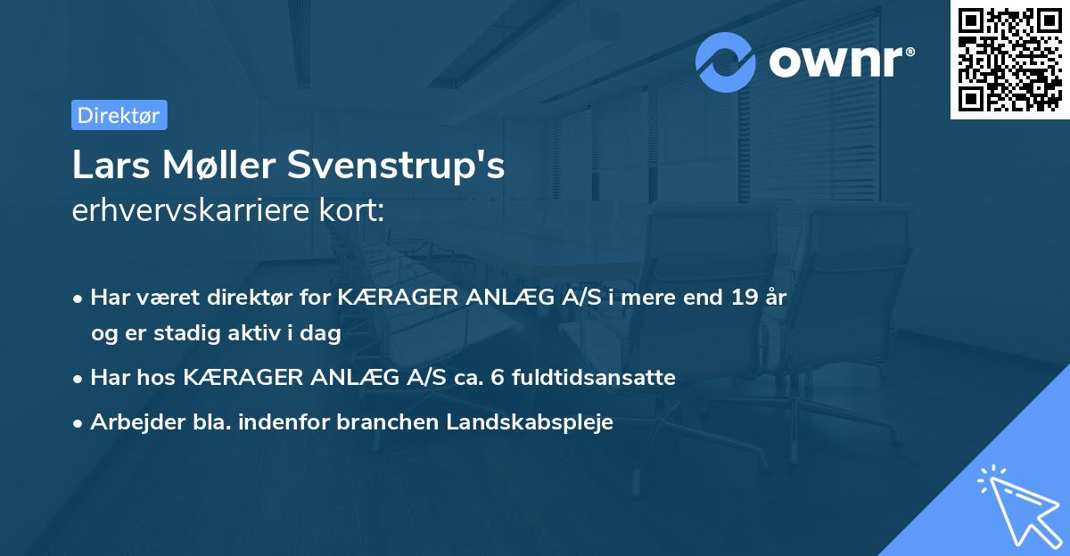 Lars Møller Svenstrup's erhvervskarriere kort