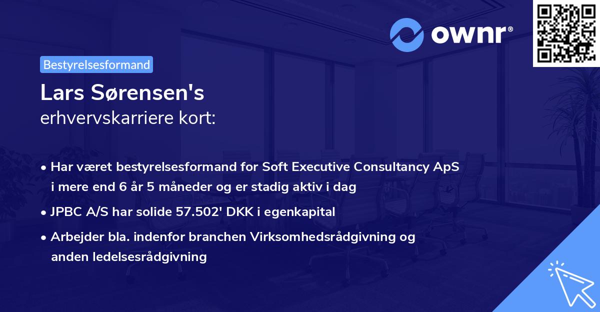Lars Sørensen's erhvervskarriere kort