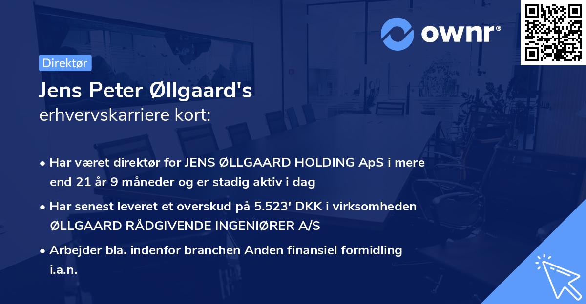 Jens Peter Øllgaard's erhvervskarriere kort