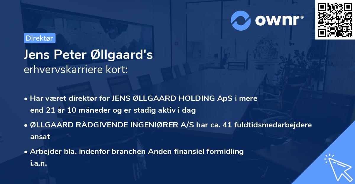 Jens Peter Øllgaard's erhvervskarriere kort