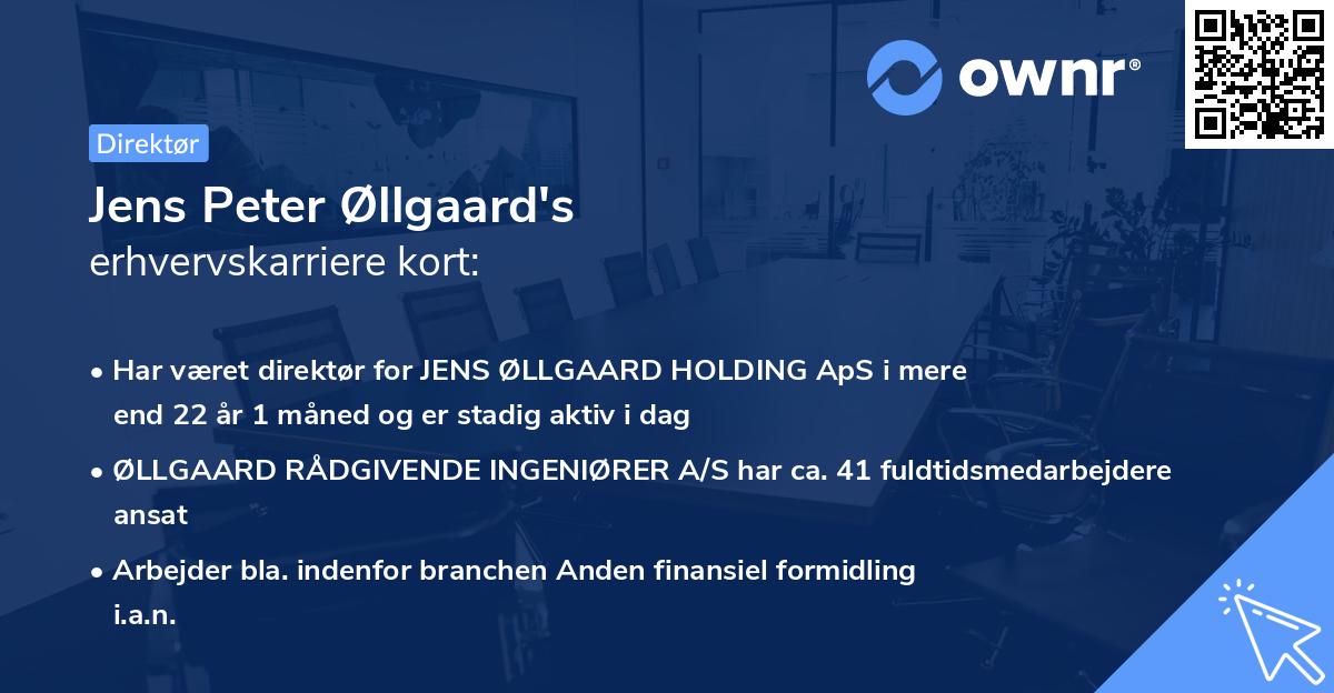 Jens Peter Øllgaard's erhvervskarriere kort