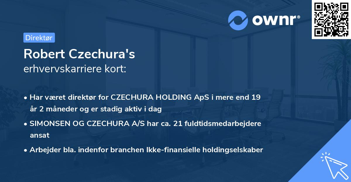 Robert Czechura's erhvervskarriere kort