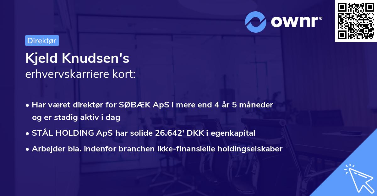 Kjeld Knudsen's erhvervskarriere kort
