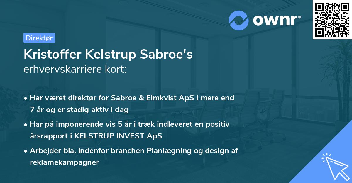 Kristoffer Kelstrup Sabroe's erhvervskarriere kort