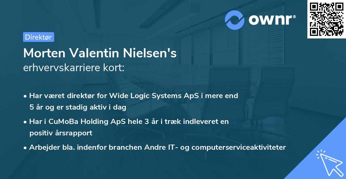 Morten Valentin Nielsen's erhvervskarriere kort