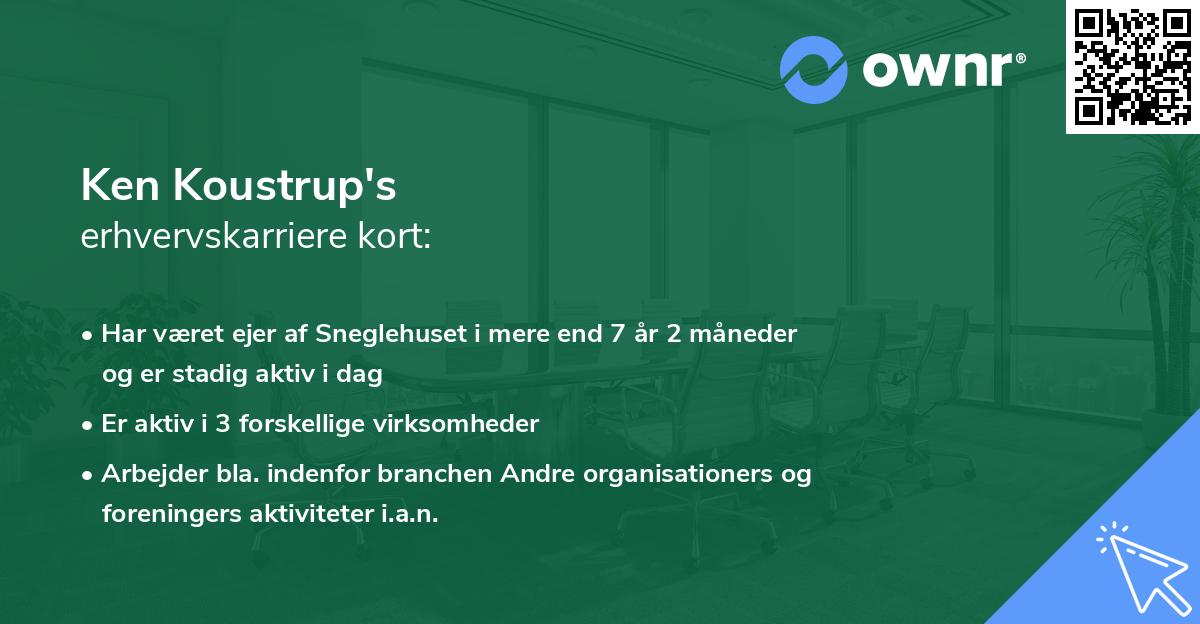 Ken Koustrup's erhvervskarriere kort