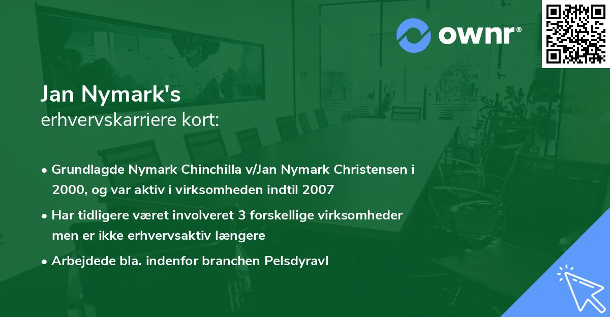Jan Nymark's erhvervskarriere kort