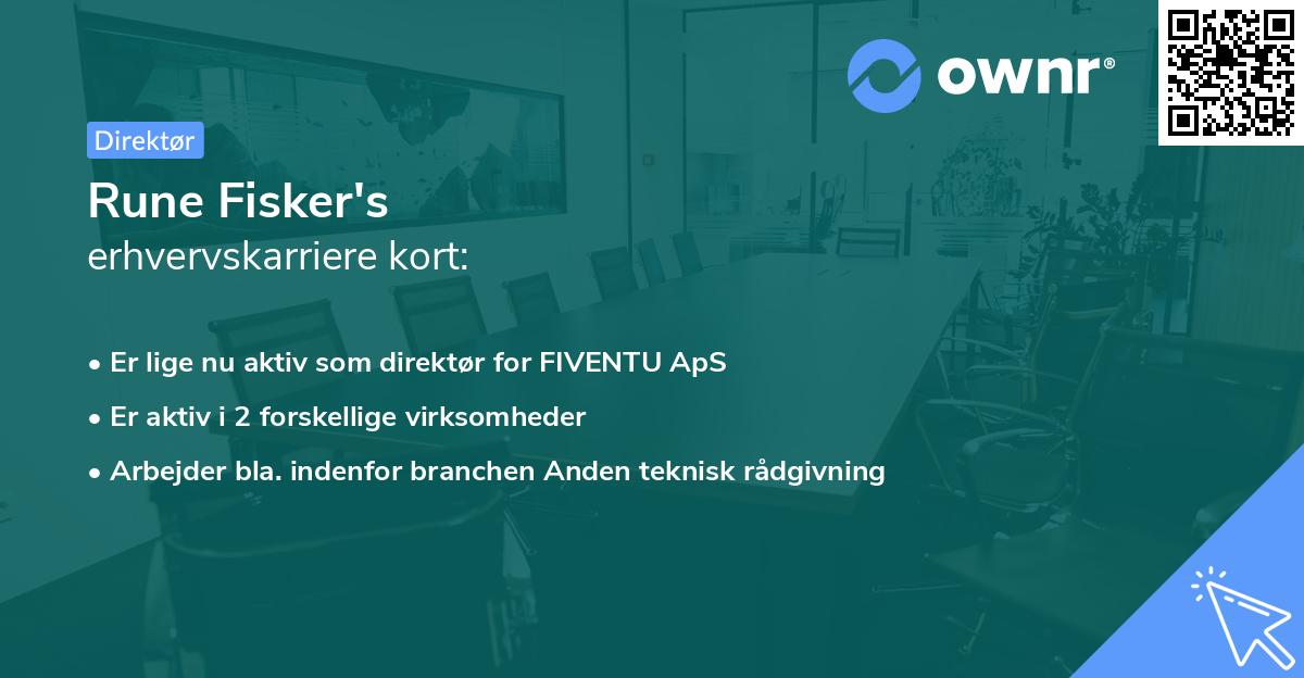 Rune Fisker's erhvervskarriere kort