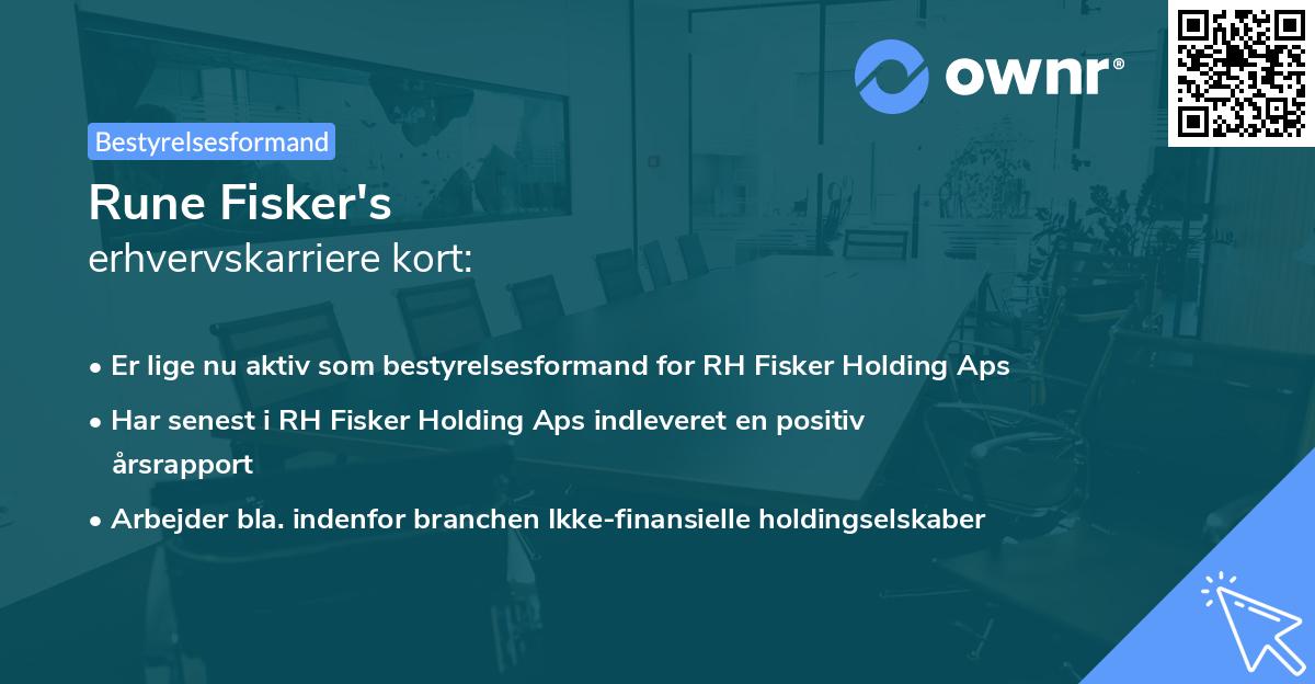 Rune Fisker's erhvervskarriere kort