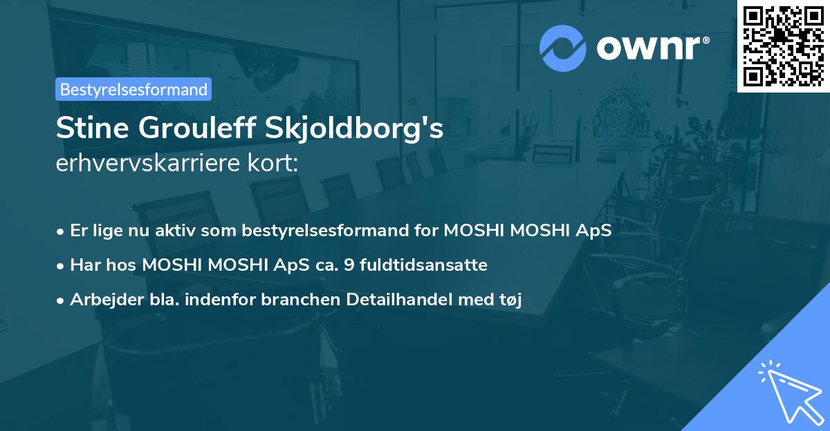 Stine Grouleff Skjoldborg's erhvervskarriere kort