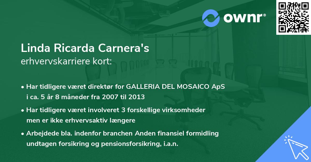 Linda Ricarda Carnera's erhvervskarriere kort