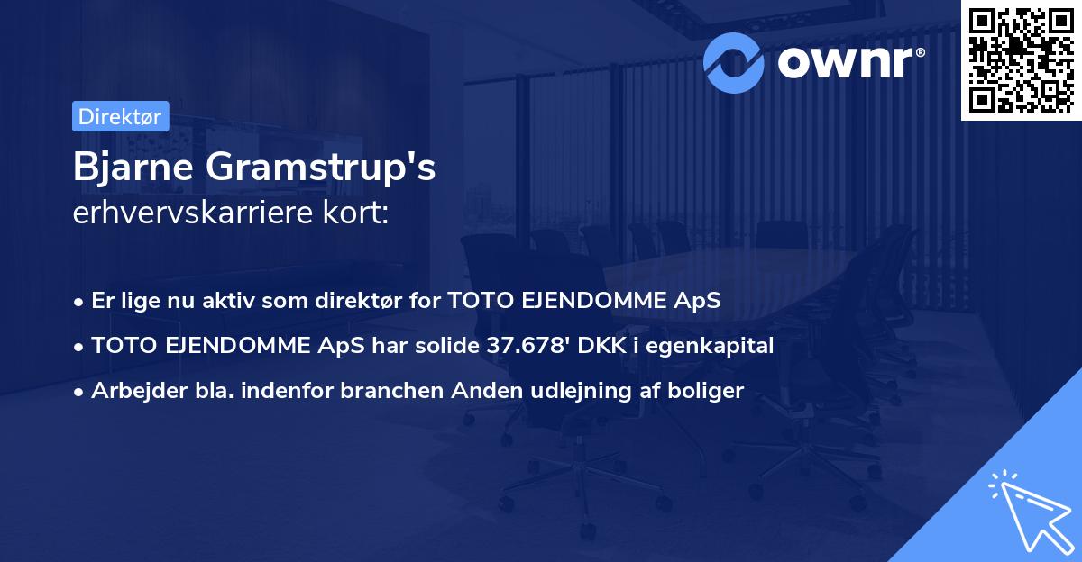 Bjarne Gramstrup's erhvervskarriere kort