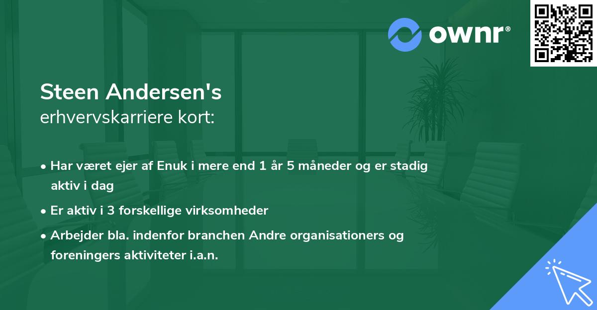 Steen Andersen's erhvervskarriere kort