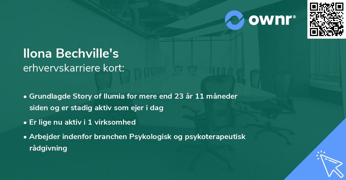 Ilona Bechville's erhvervskarriere kort