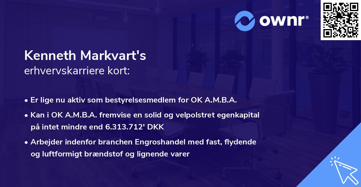 Kenneth Markvart's erhvervskarriere kort