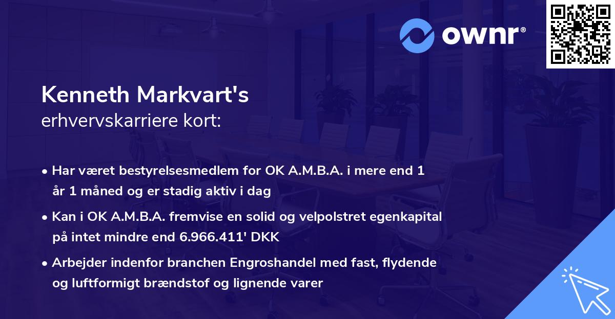 Kenneth Markvart's erhvervskarriere kort