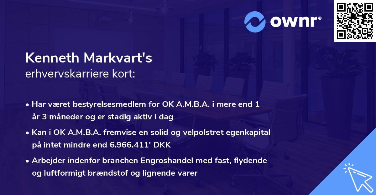 Kenneth Markvart's erhvervskarriere kort
