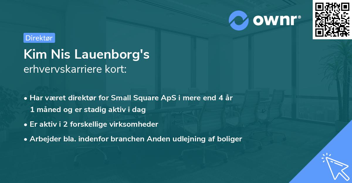 Kim Nis Lauenborg's erhvervskarriere kort
