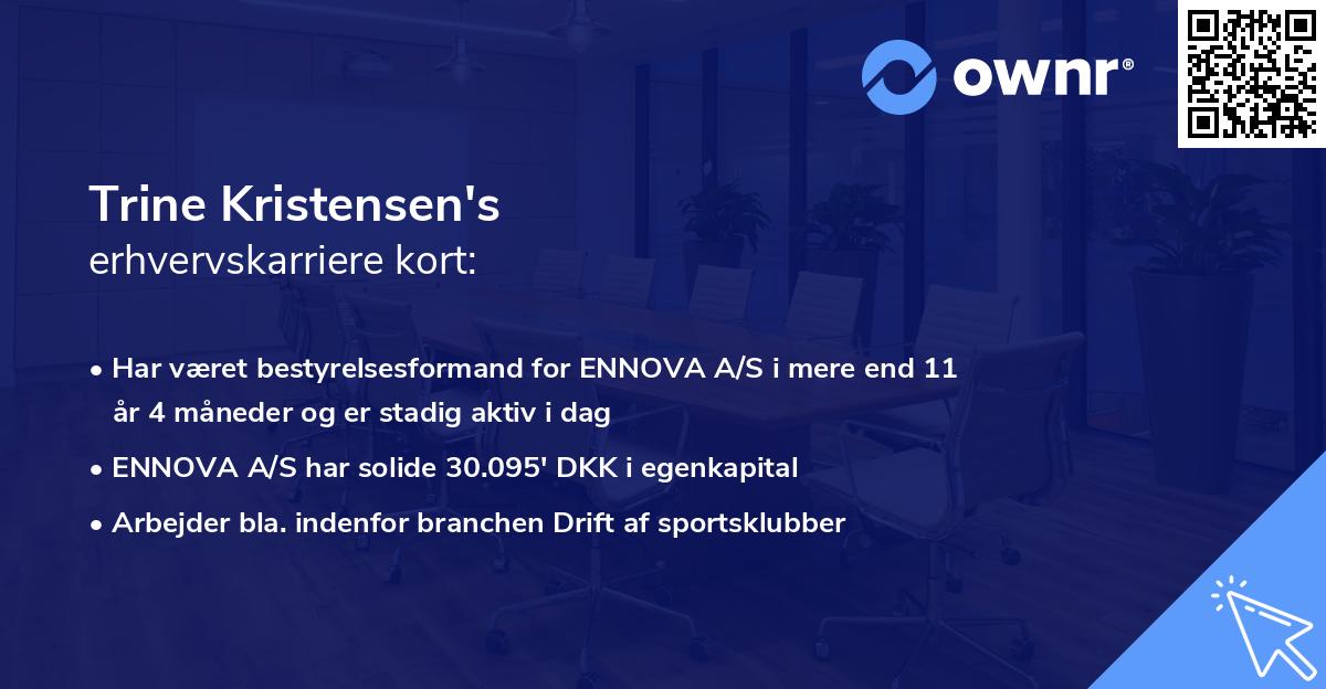 Trine Kristensen's erhvervskarriere kort