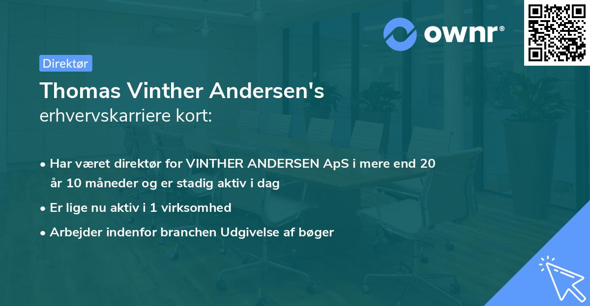 Thomas Vinther Andersen's erhvervskarriere kort