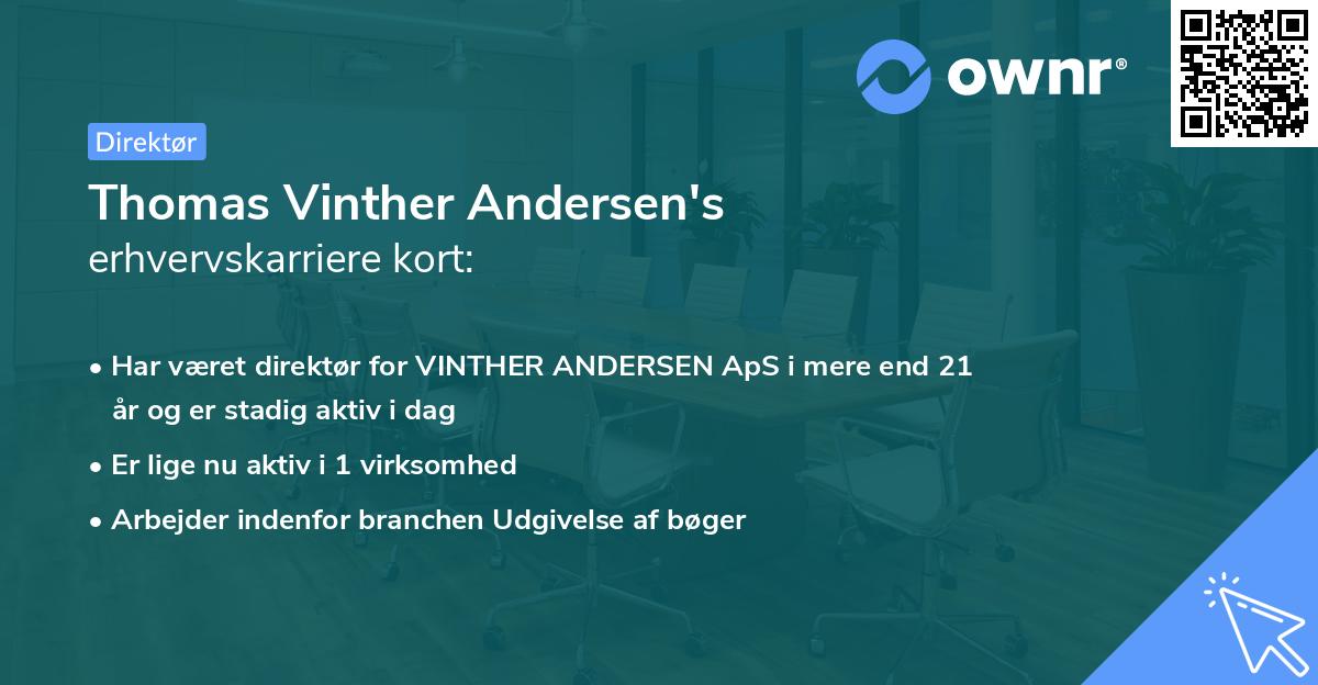 Thomas Vinther Andersen's erhvervskarriere kort