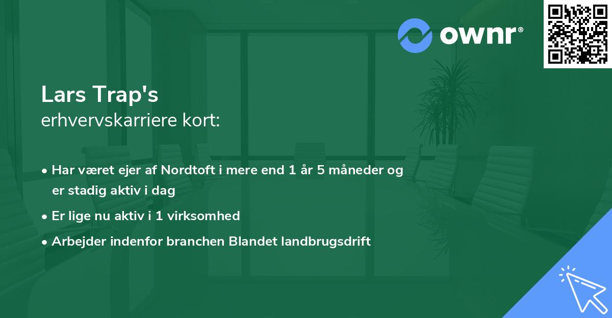 Lars Trap's erhvervskarriere kort