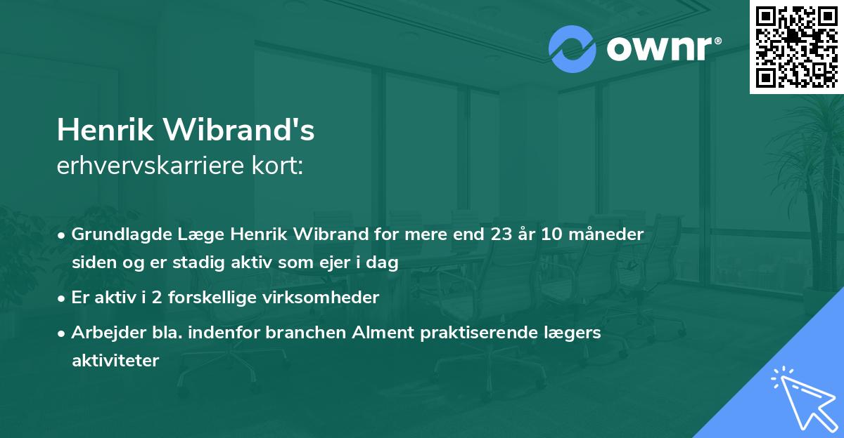 Henrik Wibrand's erhvervskarriere kort
