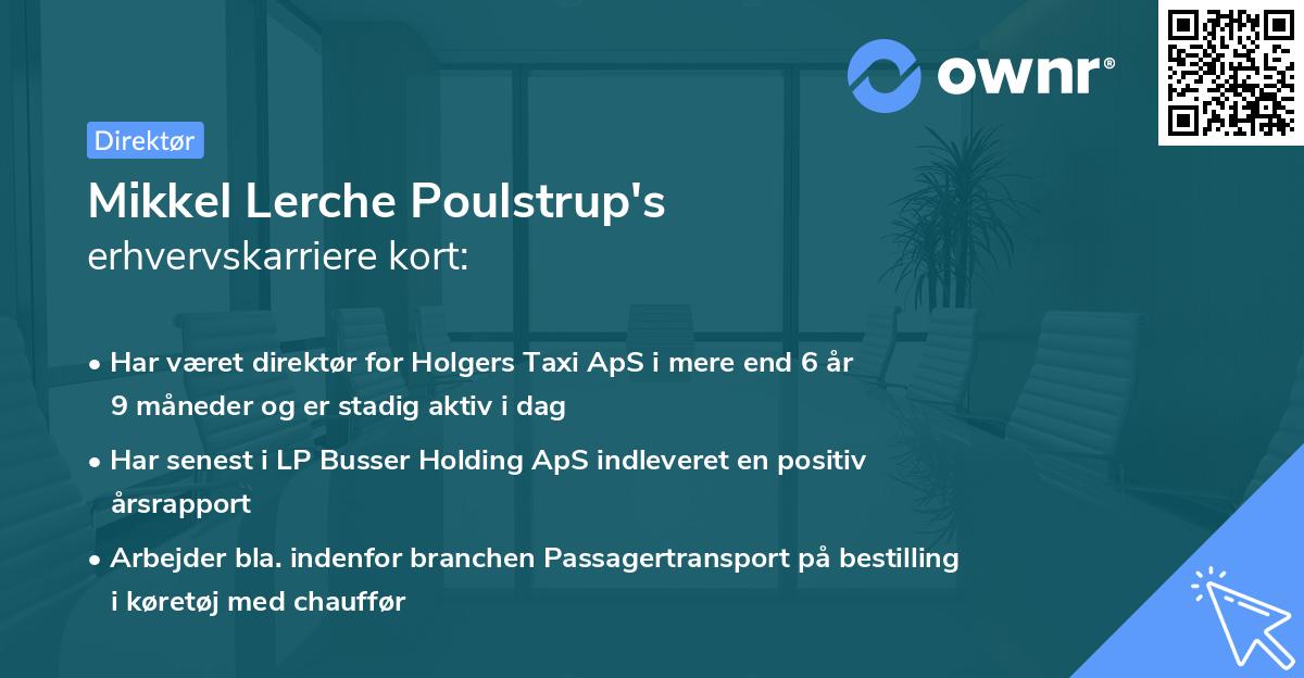Mikkel Lerche Poulstrup's erhvervskarriere kort