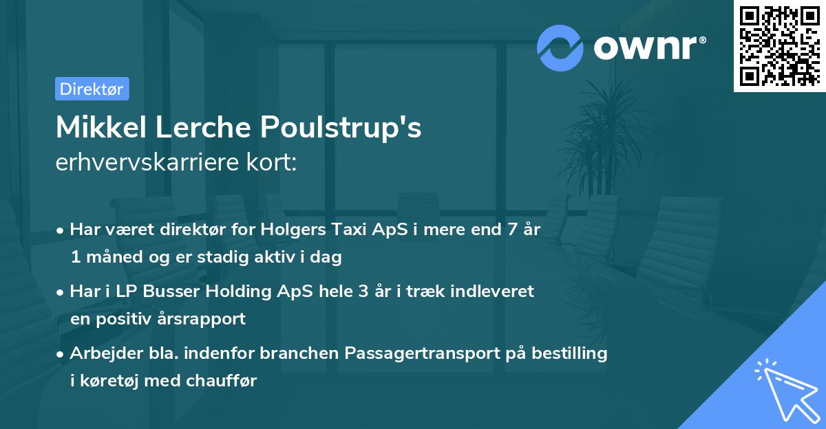 Mikkel Lerche Poulstrup's erhvervskarriere kort