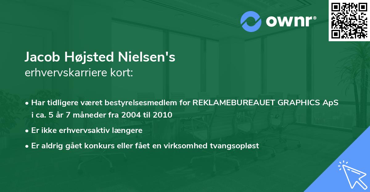 Jacob Højsted Nielsen's erhvervskarriere kort