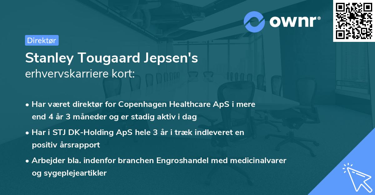 Stanley Tougaard Jepsen's erhvervskarriere kort