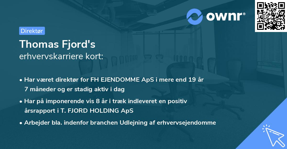 Thomas Fjord's erhvervskarriere kort