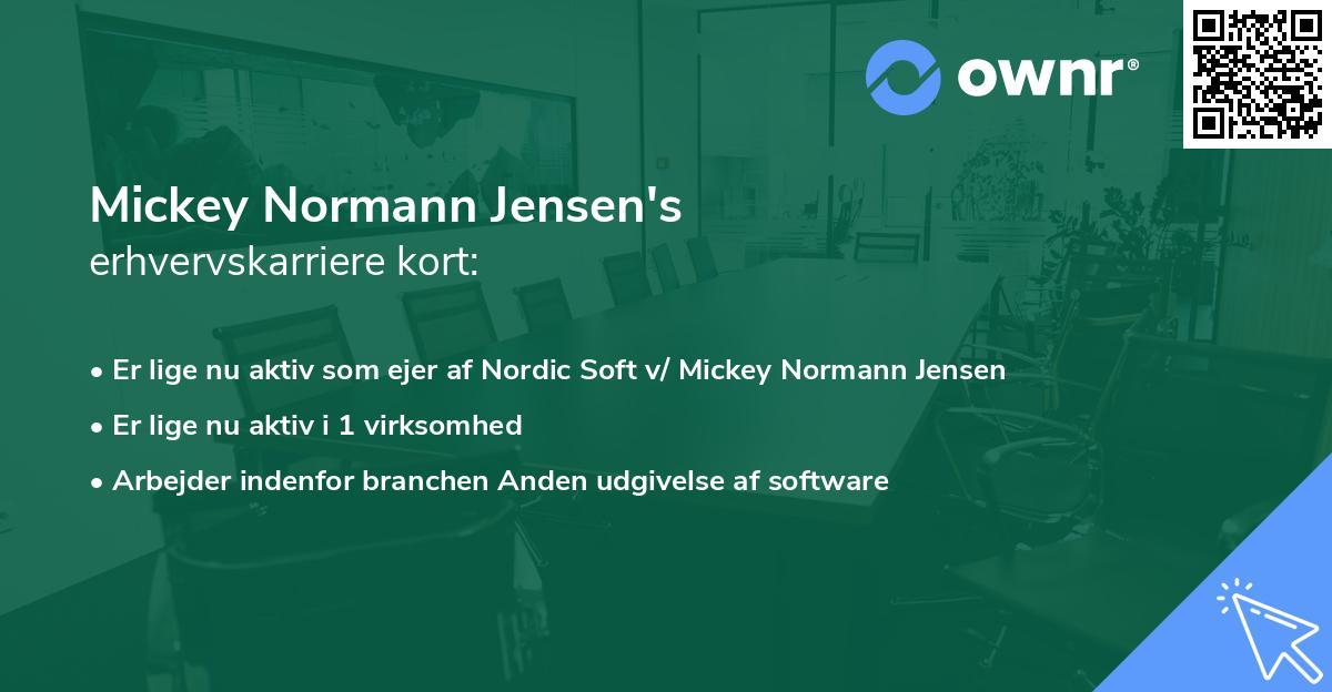 Mickey Normann Jensen's erhvervskarriere kort