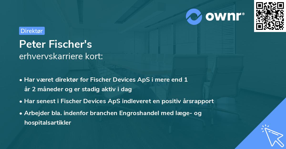 Peter Fischer's erhvervskarriere kort