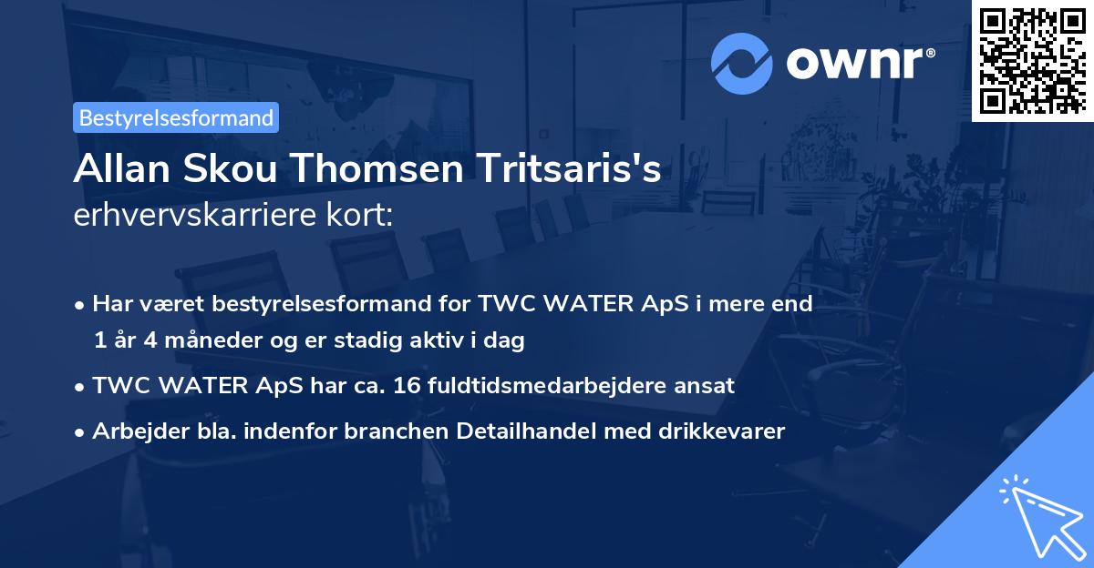 Allan Skou Thomsen Tritsaris's erhvervskarriere kort