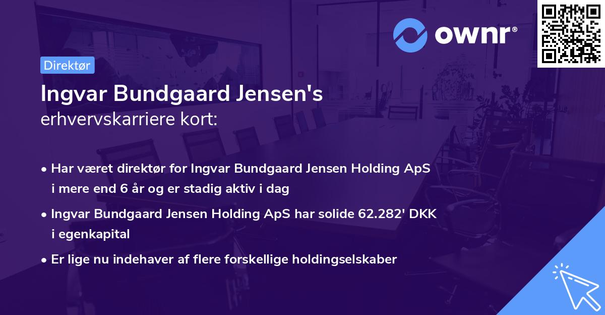 Ingvar Bundgaard Jensen's erhvervskarriere kort